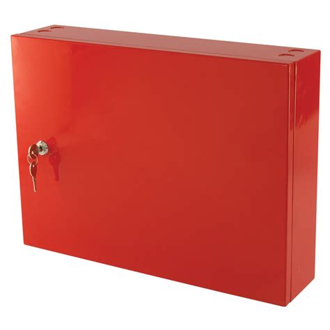 Small Metal Storage Cabinet - W430 x D100 x H320mm - Red - Fireco Fire ...