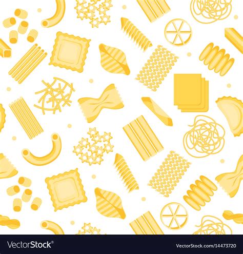 Pasta pattern background Royalty Free Vector Image