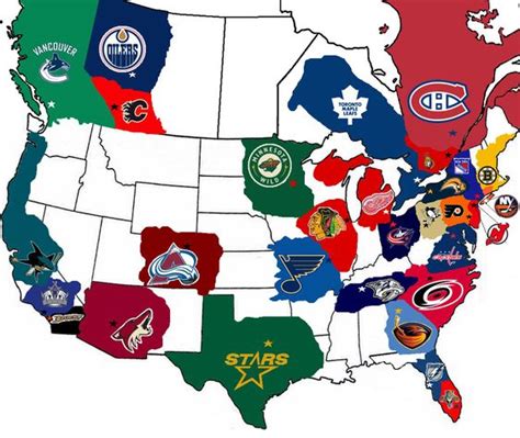 nhl nba mlb nfl logos | NOTE: Geographic size definitely does not ...