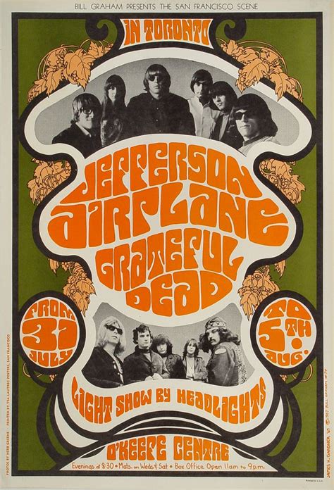 Jefferson Airplane Poster from O'Keefe Center, Jul 31, 1967 at Wolfgang's