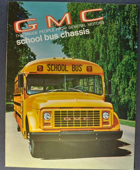 1970 GMC School Bus Truck Brochure Handi-Bus Van Suburban Excellent Original 70 | eBay