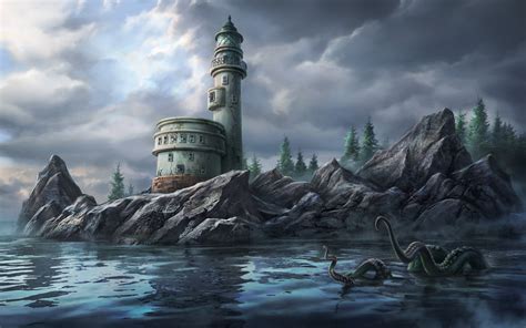 The Lighthouse At Cape Aniva, Painting By Sergey Vasenkin Artmajeur ...