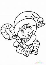 Cute Little Christmas elf  Coloring Pages For Kids sketch template