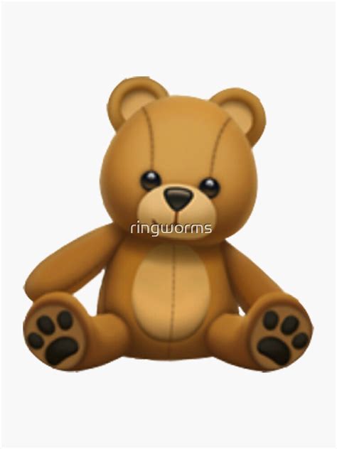 "Teddy Bear Emoji" Sticker by ringworms | Redbubble