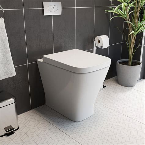 Back To Wall BTW Toilet Pan WC Concealed Cistern Unit 500m Soft Close ...