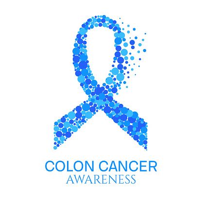 Colon Cancer Ribbon Poster Stock Illustration - Download Image Now - iStock