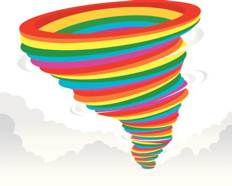 Rainbow Tornado Stock Illustration - Download Image Now - iStock