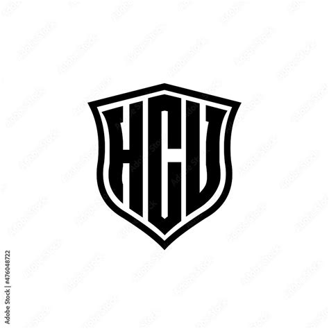 HCU letter logo design with white background in illustrator, vector logo modern alphabet font ...