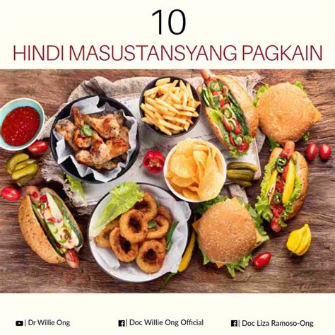 10 Hindi Masustansya na Pagkain - Doc Liza Ramoso-Ong