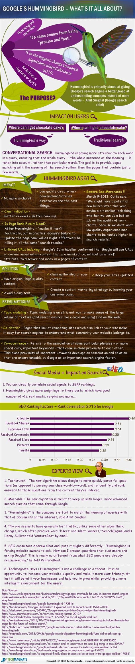 Google's Hummingbird Algorithm - What's it All About? | Infographic marketing, Social media ...