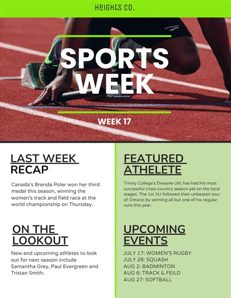 Sports Newsletter Template