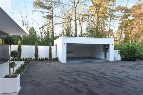 Flat roof double garage, can it look ... | Garage exterior, Garage ...