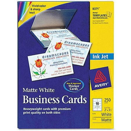 Avery 8371 Perforated Inkjet Business Card - Walmart.com