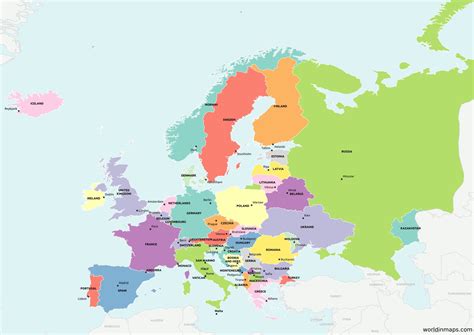 Political Map of Europe - World in maps