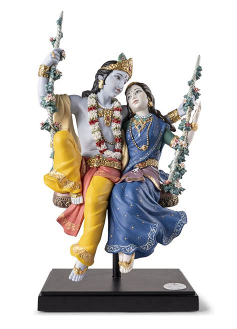 Radha Krishna on a Swing Sculpture. Limited Edition | Lladró Official USA