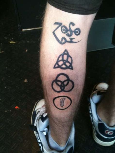 Led Zeppelin symbols tattoo