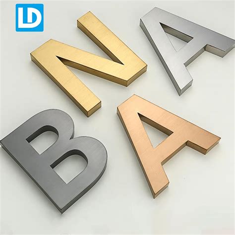 3D Metal Letter Custom Stainless Steel Non-illuminated Signs - Lindo Sign