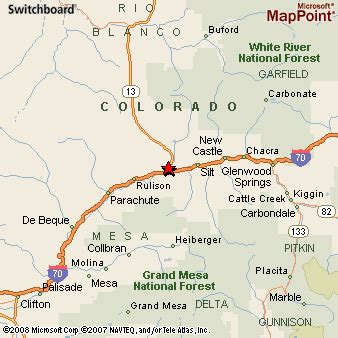 Map Of Rifle Colorado Area