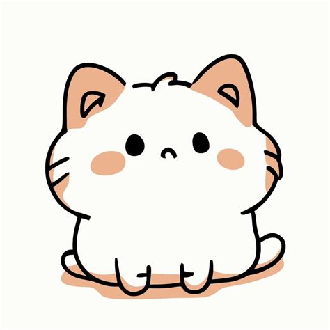 lindo gato ilustración gato kawaii chibi dibujo vectorial estilo gato ...