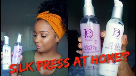 💜 Straightening My Natural Hair ~ Design Essentials Agave & Lavender Silk Press Collection - YouTube