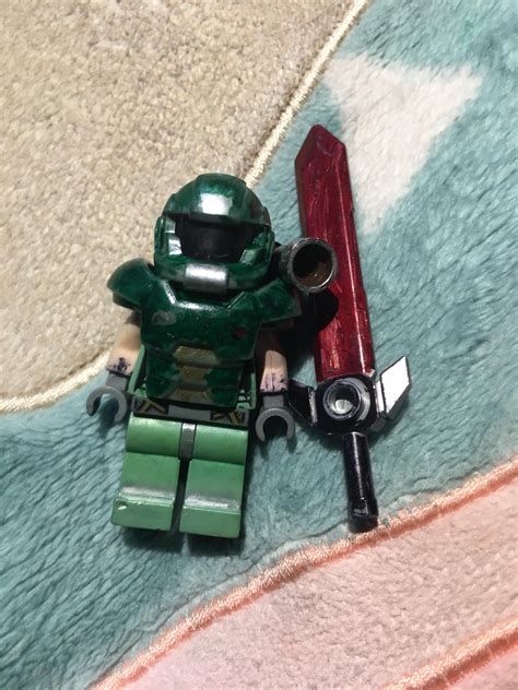 LEGO Custom Doom Slayer with Crucible (will be changing crucible soon ...