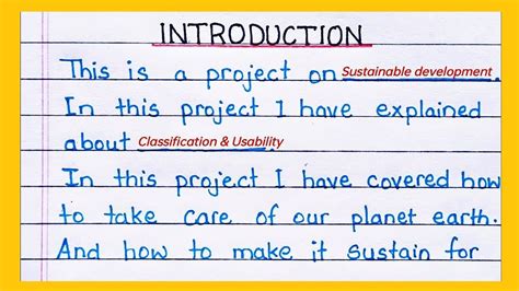 How To make an Introduction page For Your School Project File - In ...