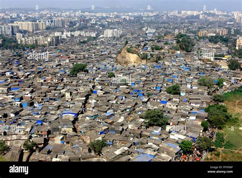 Aerial view of slums ; Bombay Mumbai ; Maharashtra ; India Stock Photo - Alamy