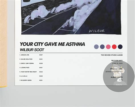 Wilbur Soot Your City Gave Me Asthma Album Cover Poster - Etsy Canada ...