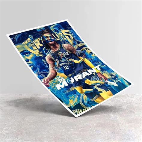 Ja Morant Poster Ja Morant Graffiti Basketball Poster HD Printed Canvas ...