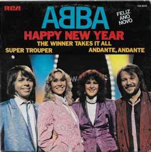 ABBA - Happy New Year (1981, White title, Vinyl) | Discogs