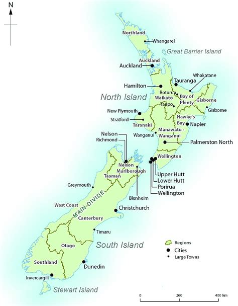 Map of Aotearoa, New Zealand. Source: Created and published with... | Download Scientific Diagram