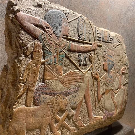 Egyptian Art / Relief Sculpture - Tutankhamun / Tutankhamen & his Queen 18th dynasty