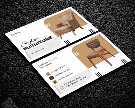 Editable Furniture Business Card