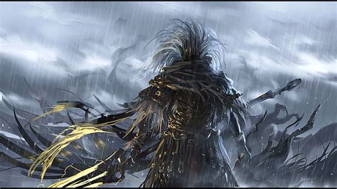 HD wallpaper: dark souls 3, nameless king, boss, spear, painting, artwork | Wallpaper Flare