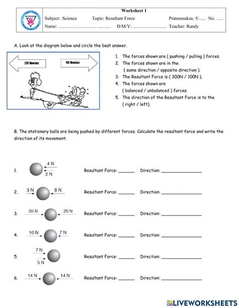 Resultant Force 2039969 | ratzky87 | LiveWorksheets