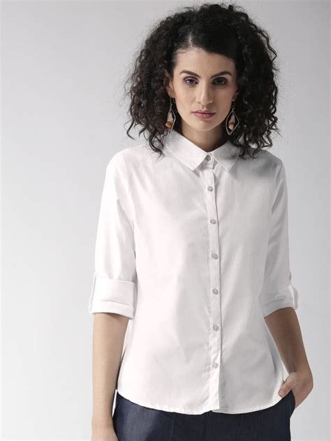 Style Quotient Women White Regular Fit Solid Casual Shirt | Fashion for ...