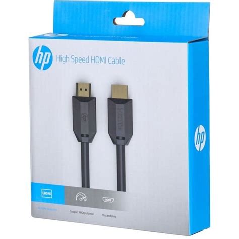 HP High Speed HDMI Cable 24K Gold-Plated Plug, 4K/60Hz Resolution, 1M – ldtech