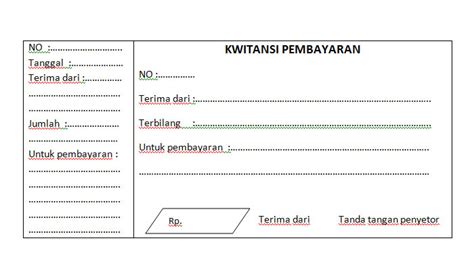 Contoh Kwitansi Pembayaran Word - Caraseru.com