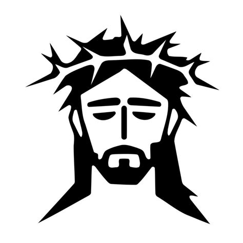 christian religious figure jesus christ with crown of thorns 23621560 Vector Art at Vecteezy