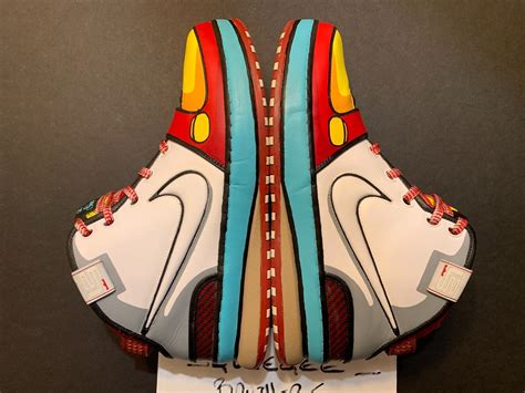 Custom Art Nike Lebron James VI 6 Stewie Family Guy … - Gem