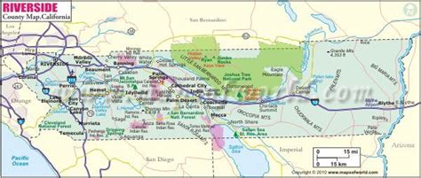 Riverside County Map Riverside County California, California Map, Sun ...