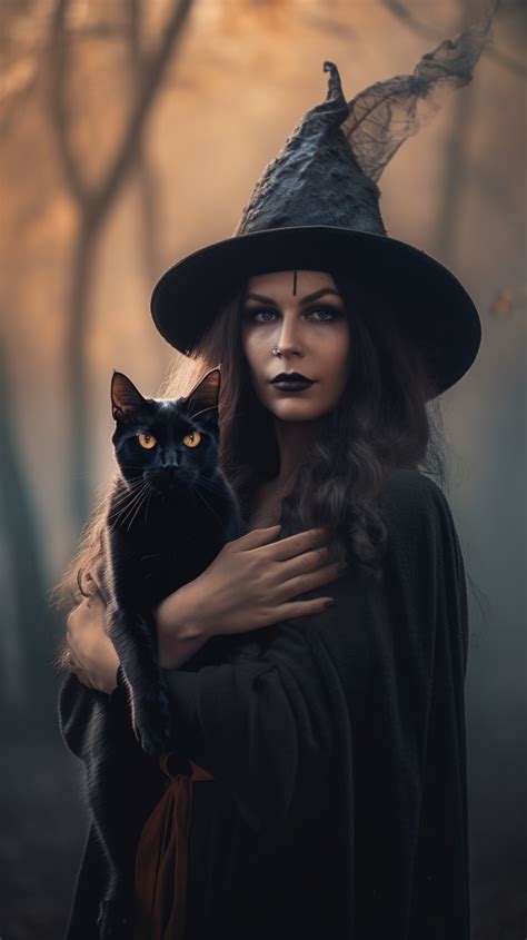 Witch with cat created with AI by Amanda Church Wicca, Magick, Witch Magic, Witch Art, Fantasy ...