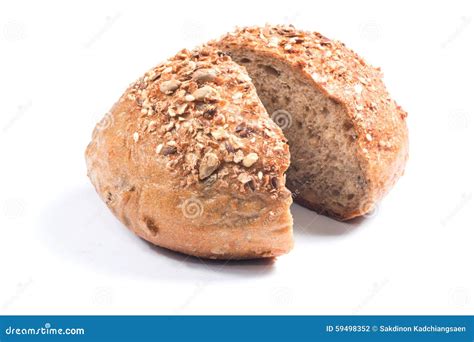 Fresh Whole Grain Bread Cut in Half Stock Photo - Image of color, loaf: 59498352