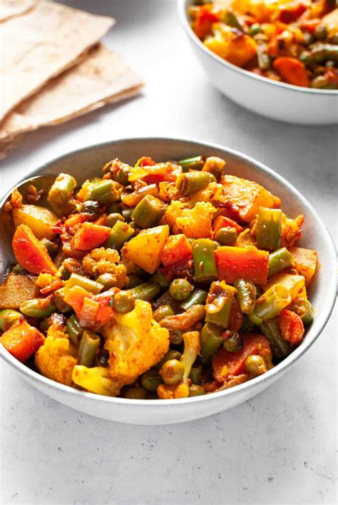 Easy Mixed Vegetable Curry: Dry North Indian Style Sabzi | Indian Ambrosia