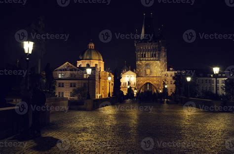 Charles Bridge at Night 1422503 Stock Photo at Vecteezy