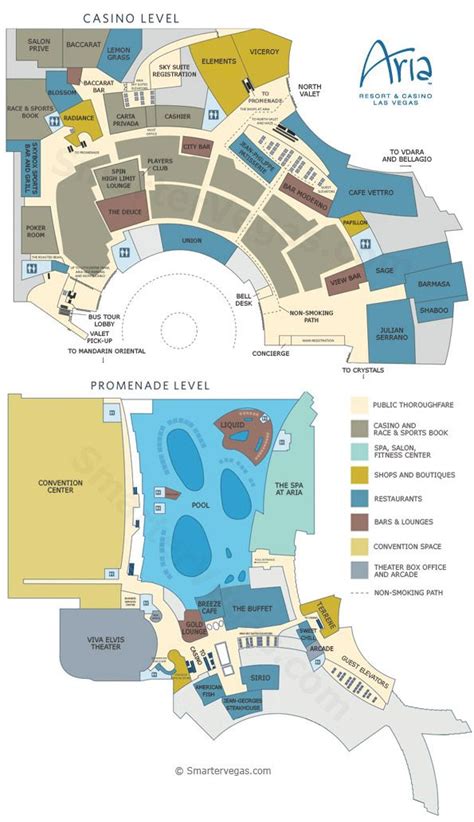 Aria Casino Property Map & Floor Plans - Las Vegas | Las vegas resorts ...