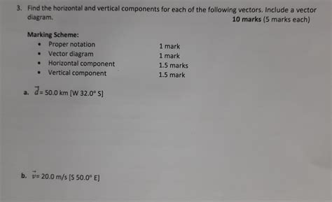 Solved 3. Find the horizontal and vertical components for | Chegg.com