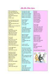 Cha Cha Slide song lyrics - ESL worksheet by annmasarwa