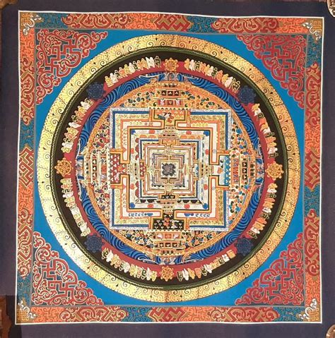 Tibetan Wall Art Mandala Decor - Handpainted Wall Art Thangka Painting