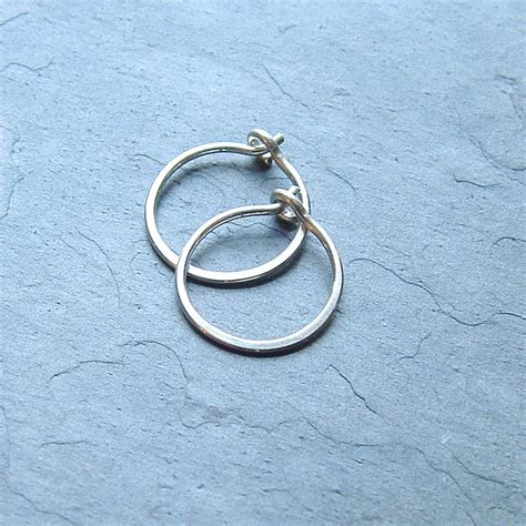 Small Sterling Silver Hoop Earrings Handmade Silver Hoops - Etsy